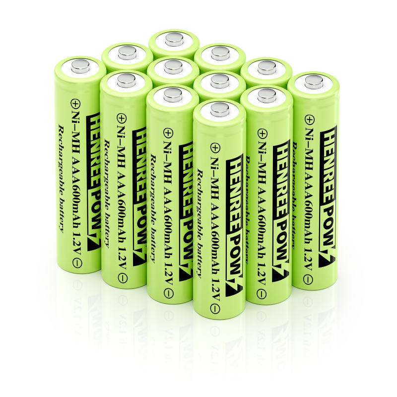 Henreepow 1.2v 600maH AA Ni-MM zaryadlanuvchi batareyalar