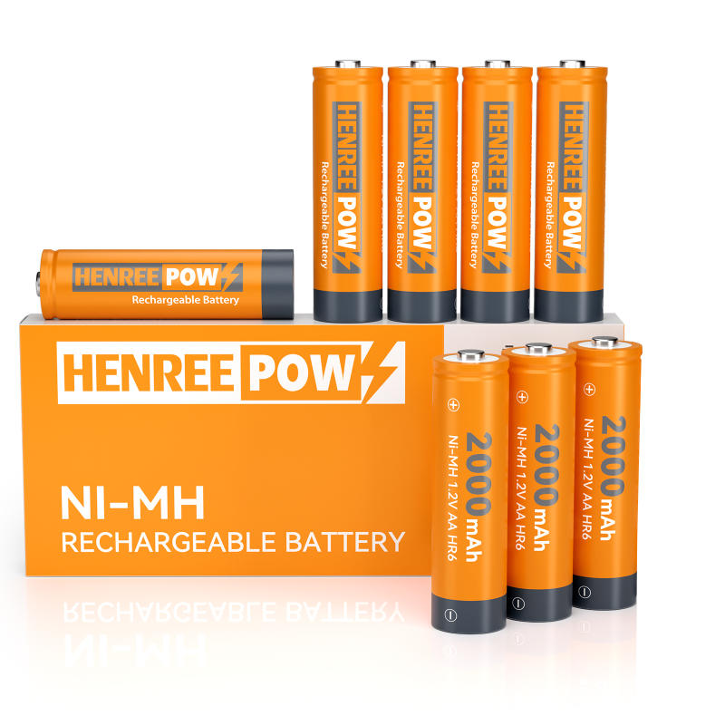 HenrereePow AA 2000maH 1.2V Yuqori quvvatni zaryadlovchi batareya