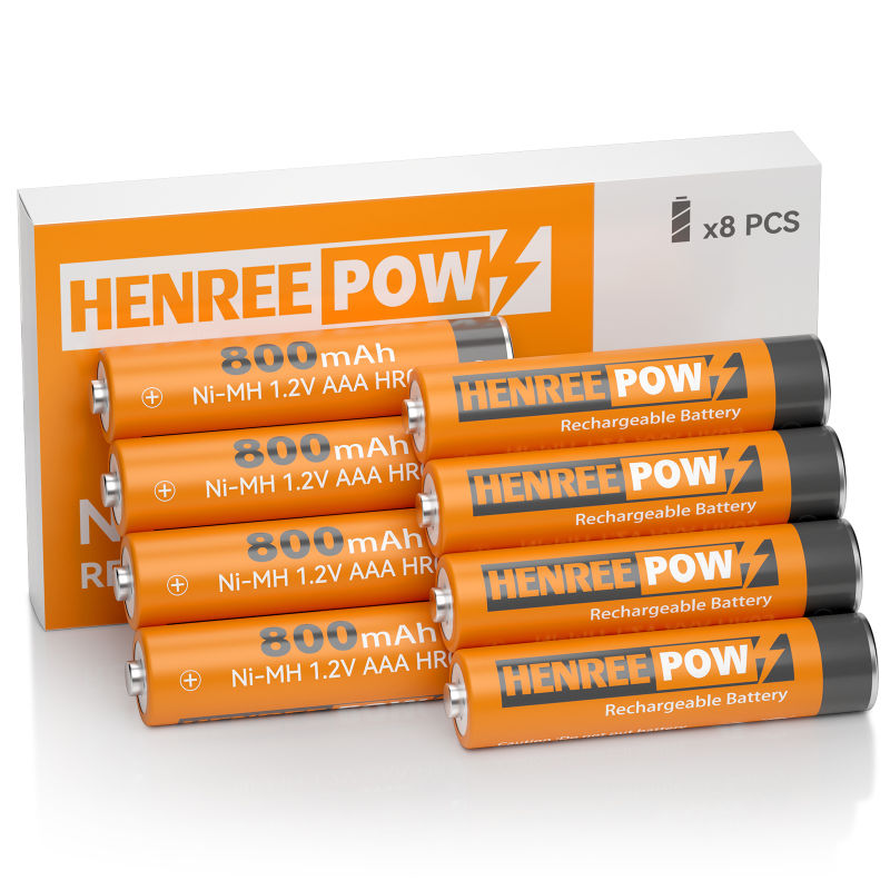 HenrereePow AAA 800MAH 1.2V Yuqori quvvatli zaryadlanuvchi batareya